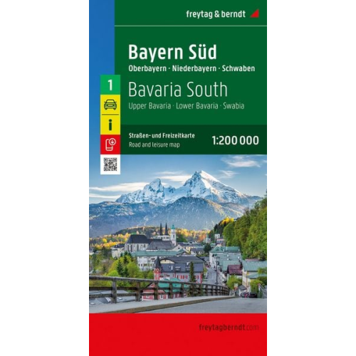 Bayern Süd, Straßen- und Freizeitkarte 1:200.000, freytag & berndt