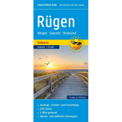 Rügen, Radkarte 1:75.000, Publicpress