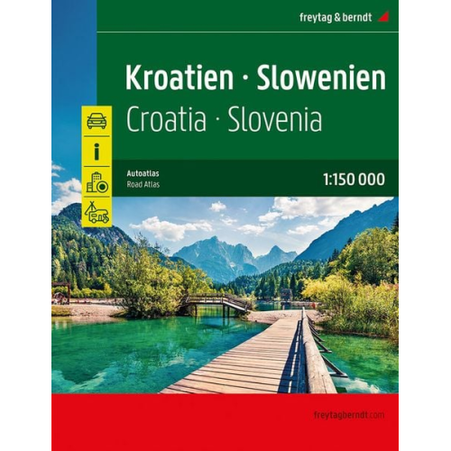 Kroatien - Slowenien, Autoatlas 1:150.000, freytag & berndt
