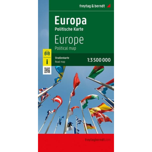 Europa politisch, Straßenkarte 1:3.500.000, freytag & berndt