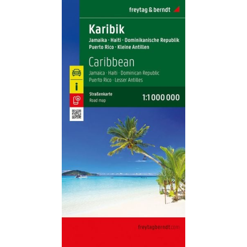 Karibik, Straßenkarte 1:1.000.000, freytag & berndt
