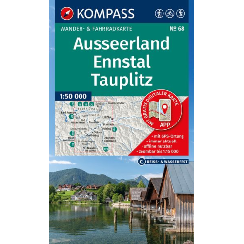KOMPASS Wanderkarte 68 Ausseerland, Ennstal, Tauplitz 1:50.000