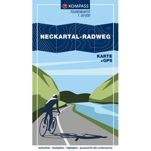 KOMPASS Fahrrad-Tourenkarte Neckartal-Radweg 1:50.000