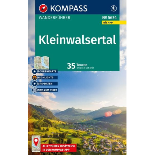 Brigitte Schäfer - KOMPASS Wanderführer Kleinwalsertal, 35 Touren mit Extra-Tourenkarte