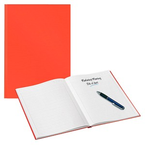LEITZ Notizbuch Solid A4 liniert, hellrot Hardcover 160 Seiten