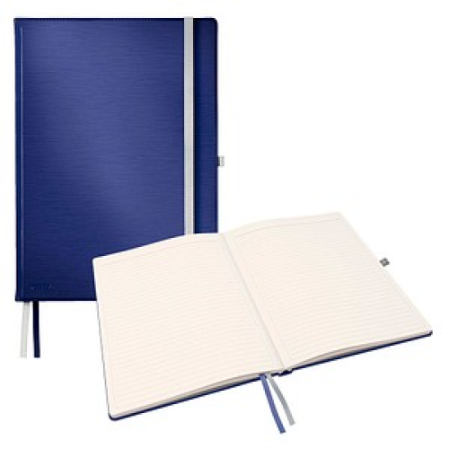 LEITZ Notizbuch Style DIN A4 liniert, titan blau Hardcover 160 Seiten
