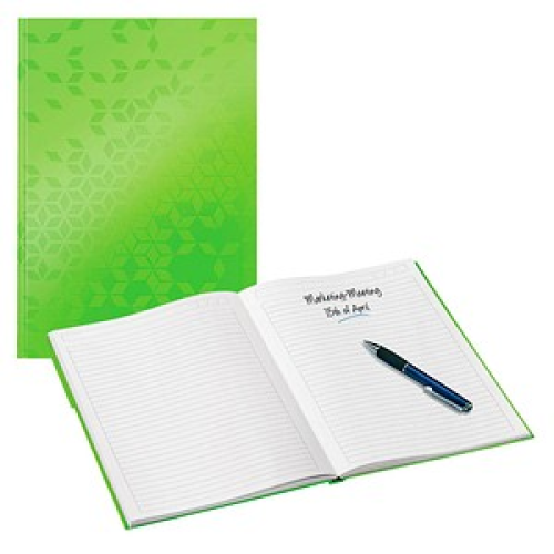 LEITZ Notizbuch WOW A4 liniert, grün Hardcover 160 Seiten