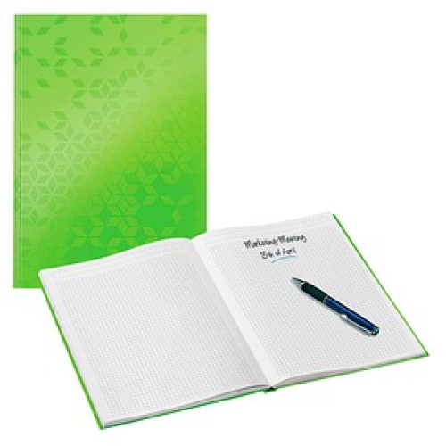 LEITZ Notizbuch WOW A4 kariert, grün Hardcover 160 Seiten