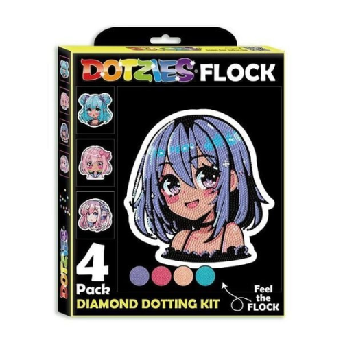 Dotzies - Diamond Painting Neon Anime Mädchen