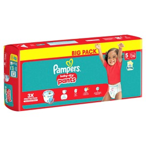 Pampers® Windeln baby-dry™ BIG PACK  Größe Gr.5 (11-17 kg) für Babys und Kleinkinder, 50 St.