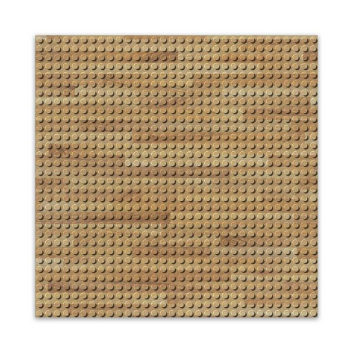 BRIXIES 225002 - Platte 32 x 32 Holz , Fotorealistische Bauplatte, 1 Stück