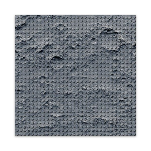 BRIXIES 225004 - Platte 32 x 32 Mond, Fotorealistische Bauplatte, 1 Stück