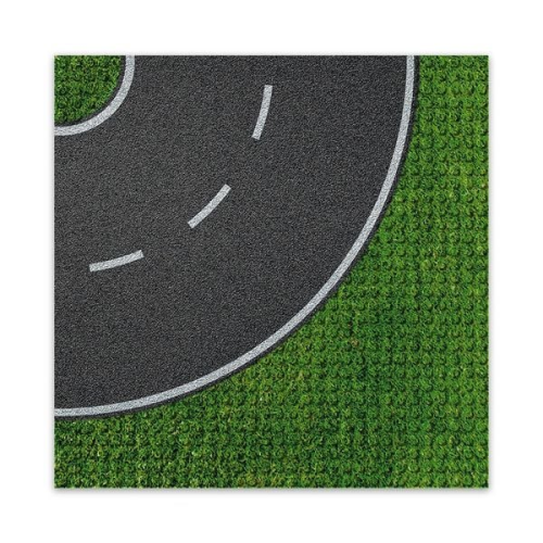 BRIXIES 225006 - Platte 32 x 32 Strasse kurve, Fotorealistische Bauplatte, 1 Stück