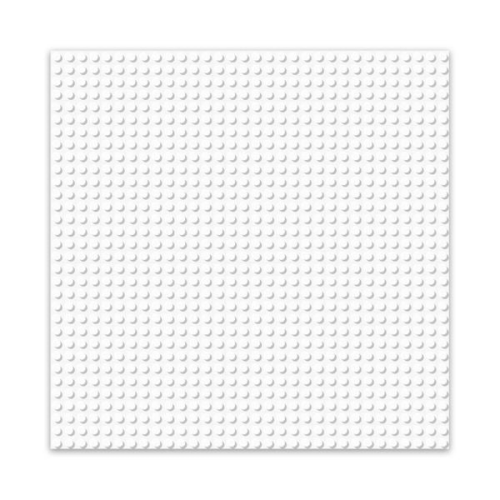 BRIXIES 225013 - Platte 32 x 32 Basic weiß, Bauplatte, 1 Stück