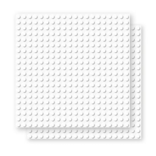 BRIXIES 225019 - Platte 20 x 20 Doppelpack weiß, Bauplatten, 1 Stück