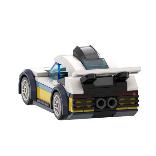 BRIXIES 222100 - Mini Rallye Rennwagen, 3D Konstruktionsbausatz, ca.151 Teile