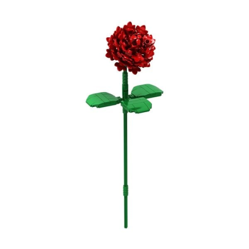 BRIXIES 222144 - Rose rot, 3D Konstruktionsbausatz, ca. 115 Teile