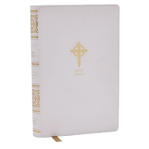 Catholic Bible Press - Nrsvce Sacraments of Initiation Catholic Bible, White Leathersoft, Comfort Print