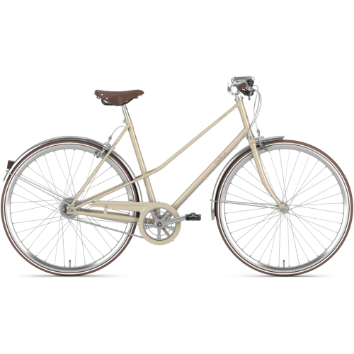 Gazelle Van Stael, 7 Gang Nabenschaltung, Damenfahrrad, Mixte, Modell 2025, 28 Zoll 54 cm caramel khaki