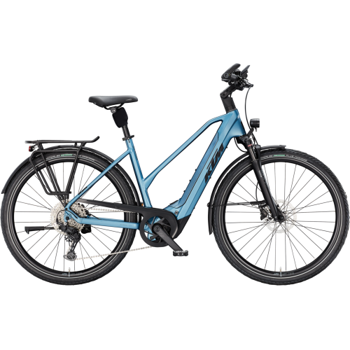 KTM CENTO 10 PLUS, 10 Gang Kettenschaltung, Damenfahrrad, Trapez, Modell 2025, 28 Zoll 46 cm steel blue matt (black+orange)