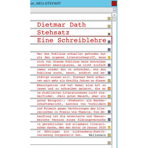 Dietmar Dath - Stehsatz