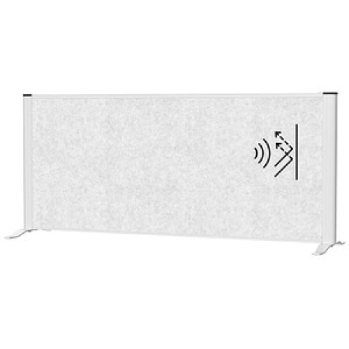 MAUL Akustik-Tischtrennwand MAULconnecto 9852295, hellgrau 120,0 x 50,0 cm