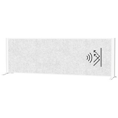 MAUL Akustik-Tischtrennwand MAULconnecto 9852602, hellgrau 160,0 x 50,0 cm