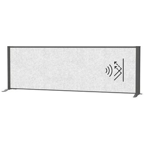 MAUL Akustik-Tischtrennwand MAULconnecto 9852689, hellgrau 160,0 x 50,0 cm