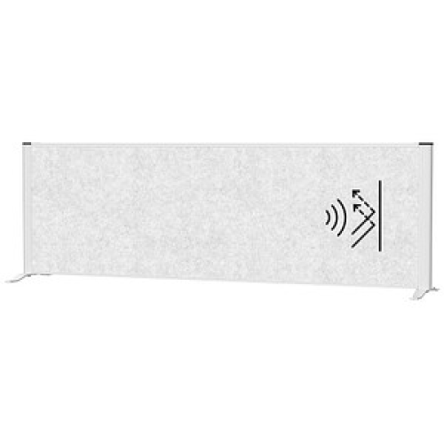 MAUL Akustik-Tischtrennwand MAULconnecto 9852695, hellgrau 160,0 x 50,0 cm