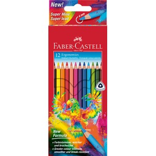 FABER-CASTELL Ergonomics Buntstifte farbsortiert, 12 St.