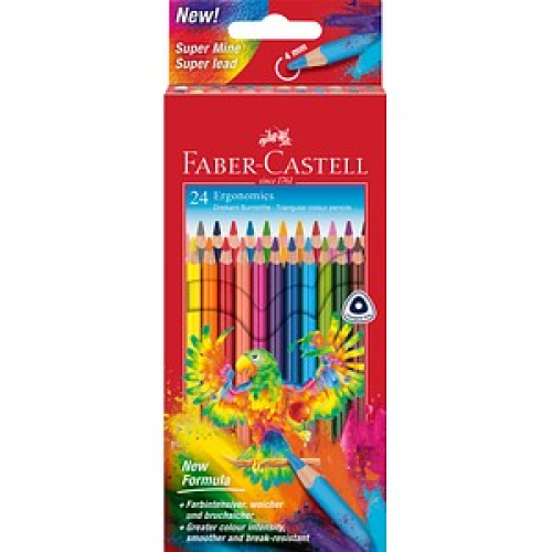 FABER-CASTELL Ergonomics Buntstifte farbsortiert, 24 St.