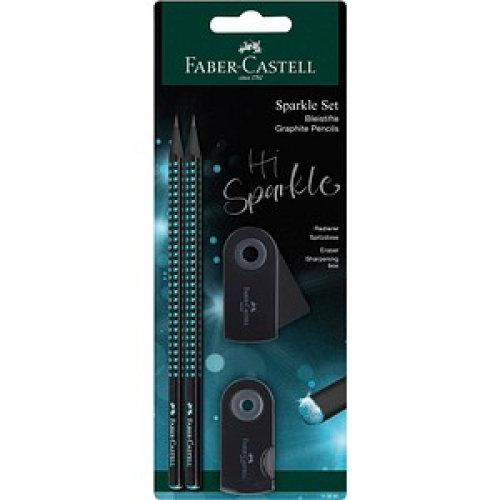 FABER-CASTELL Midnight ocean BK Bleistift-Set B schwarz/blau, 1 Set