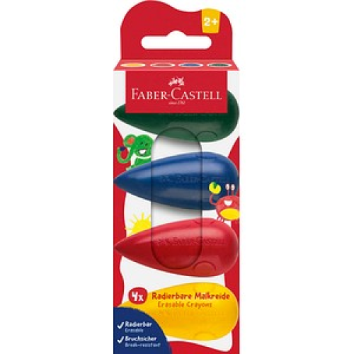 FABER-CASTELL Wachsmalstifte farbsortiert, 4 St.