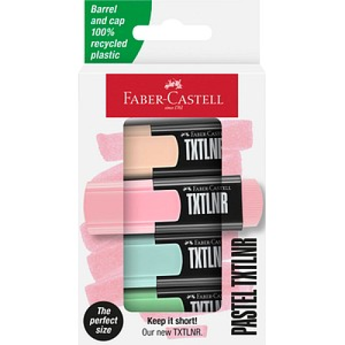 FABER-CASTELL TXTLNR Pastell Textmarker farbsortiert, 4 St.