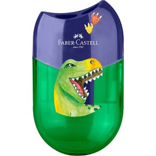 FABER-CASTELL Dosenspitzer doppelt Dino blau
