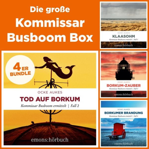 Ocke Aukes - Die große Kommissar Busboom Box-Klaasohm, Tod auf Borkum, Borkum-Zauber, Borkumer Brandung - Kommissar Busboom ermittelt