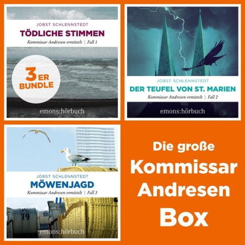 Jobst Schlennstedt - Die große Kommissar Andresen Box - Tödliche Stimmen, Der Teufel von St. Marien, Möwenjagd - Kommissar Andresen