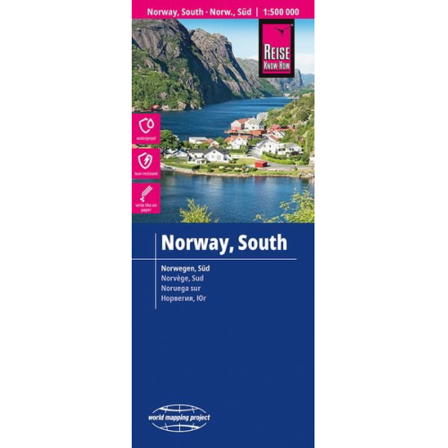 Reise Know-How Landkarte Norwegen, Süd / Norway, South (1:500.000)