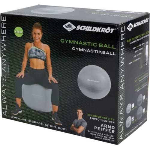 Schildkröt Fitness - Gymnastikball 65cm, silber