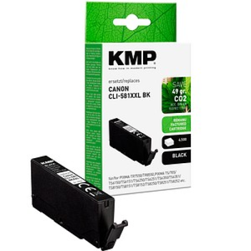 KMP  schwarz Druckerpatrone kompatibel zu Canon CLI-581 BK XXL