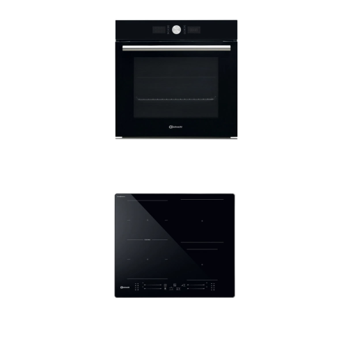 Bauknecht Einbaubackofenset BAKO Glanz : Einbaubackofen BIR4 DH8FS2 ES + Kochfeld BS 5860F CPAL