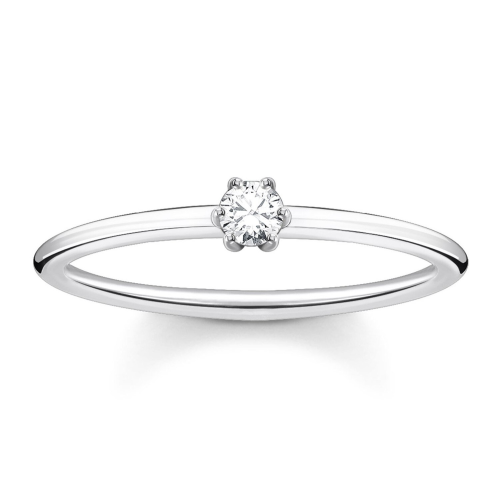 Thomas Sabo TR2312-051-14 Damenring Silber mit weißem Stein