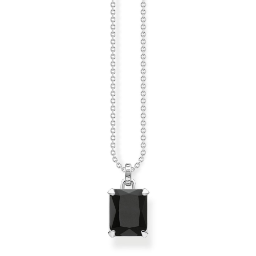 Thomas Sabo KE1964-698-11-L45v Damen-Halskette Schwarzer Stein Silber