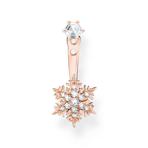 Thomas Sabo H2255-416-14 Einzel-Ohrring Schneeflocke Roségoldfarben