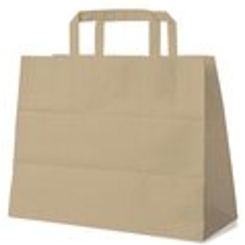 GASTRO Papiertragetaschen 27 x 32 x 16 cm mit EAN-Code braun,  50 Stk.