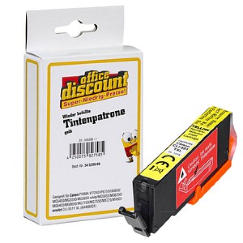 office discount  gelb Druckerpatrone kompatibel zu Canon CLI-551 XL Y