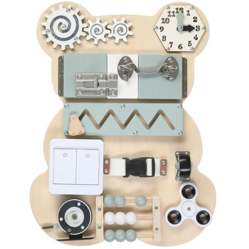 Motoriktafel ACTIVITY BOARD BEAR in natur/mint