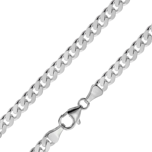 trendor 41963 Silberkette für Männer 925 Sterlingsilber Flachpanzer 5,4 mm