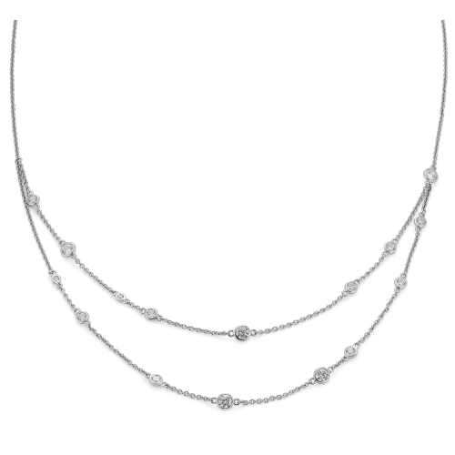 trendor 15132 Damen-Halskette 925 Silber mit Zirkonia