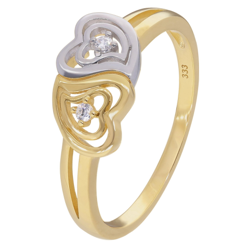 GLIZZ GL8358 Damenring Gold 333/8K Bicolor